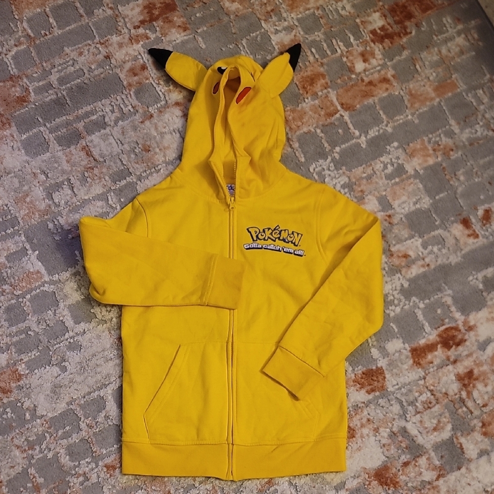 Pokemon Yellow Pikachu-Inspired Hoodie Sweatshirt